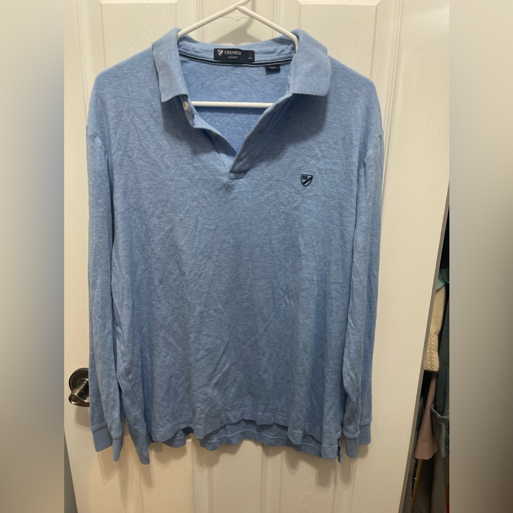 COPY - Cremieux classic polo large blue pullover